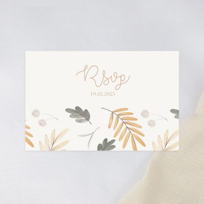 RSVP kaart blooming leaves