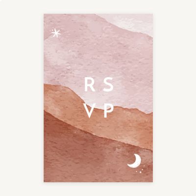 RSVP kaart desert moon