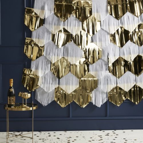 Backdrop tassels wit goud Pop The Bubbly Ginger Ray