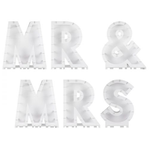 Ballonmozaiekletters XL Mr & Mrs Botanical Wedding