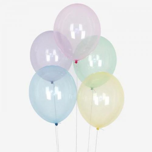 Ballonnenmix transparant pastel (10st)