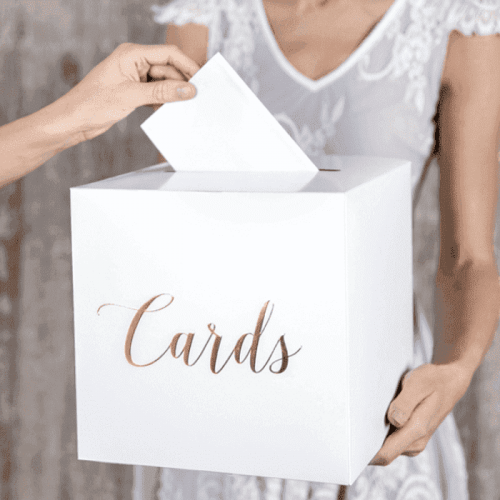 Enveloppendoos Cards wit-goud