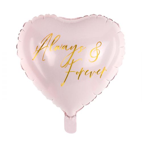 Folieballon hart always & forever 45cm