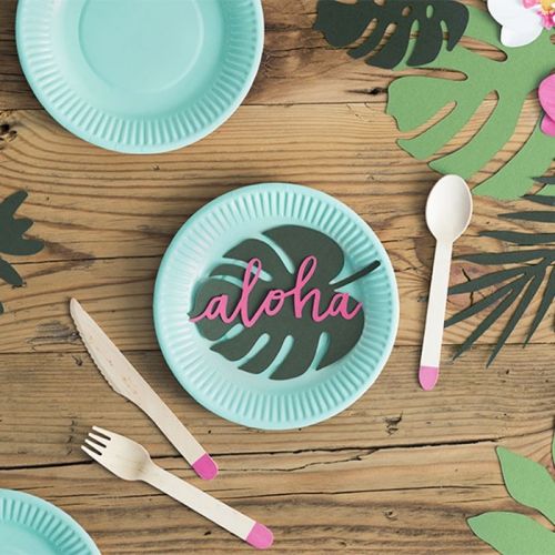 Decoratie aloha roze Aloha Collectie (6st)