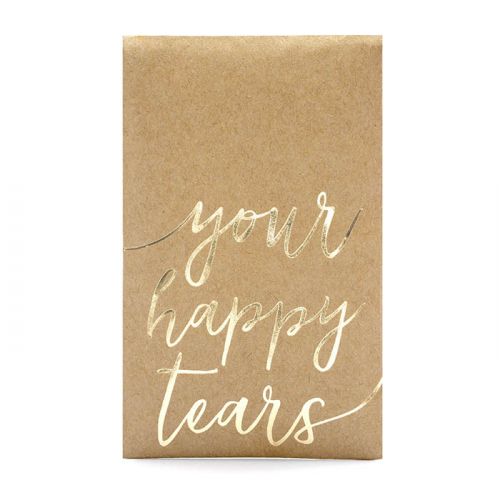 Zakdoekjes Happy Tears goud (10st)