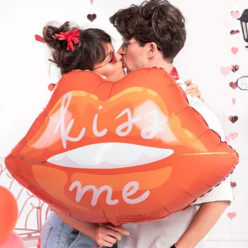 Folieballon lippen Kiss Me (86x65cm)