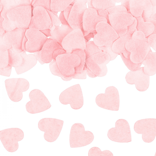 Confetti hartjes roze