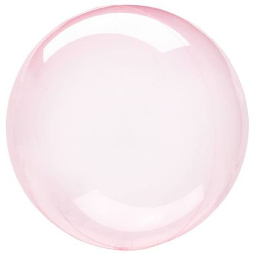 Orbz folieballon Clearz Crystal roze (40cm)