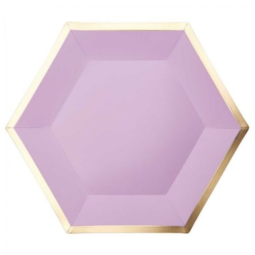 Borden Gold Classic Lilac hexagon groot (10st)