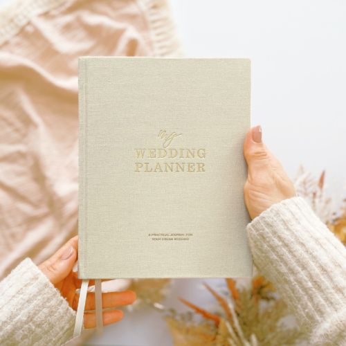 Blush & Gold weddingplanner invulboek ivoor