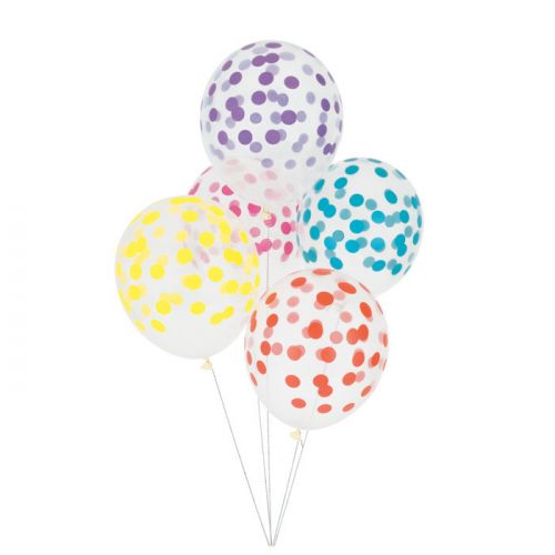 Confetti Ballonnen Kleurmix (5st)