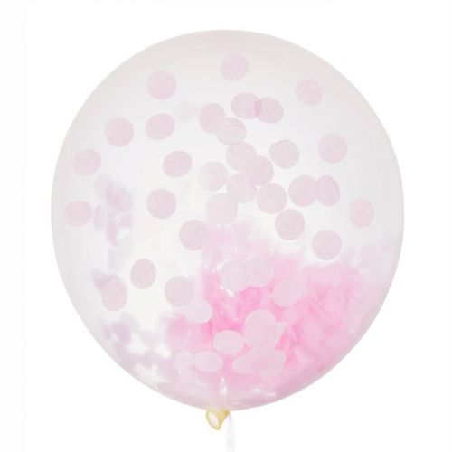 Mega confetti ballon roze 60cm House of Gia