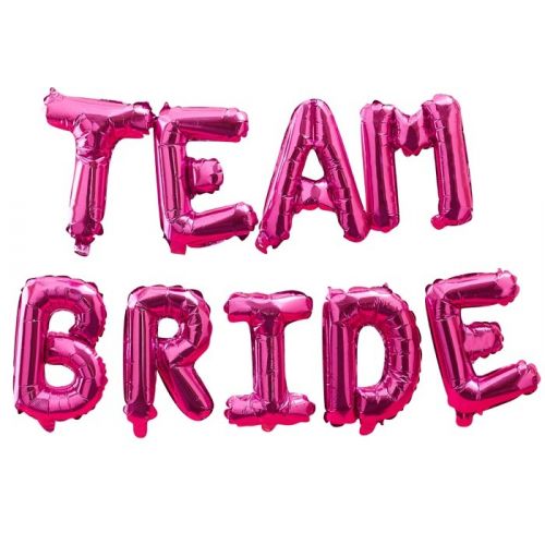 Ginger Ray folieballon team bride Bride Tribe roze