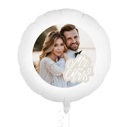 Folieballon trouwen Mr & Mrs