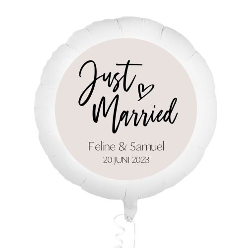 Folieballon just married