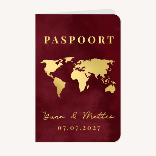 Trouwkaart paspoort wereld