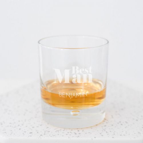 dump krans diepte Whiskeyglas best man met naam | Weddingdeco.nl