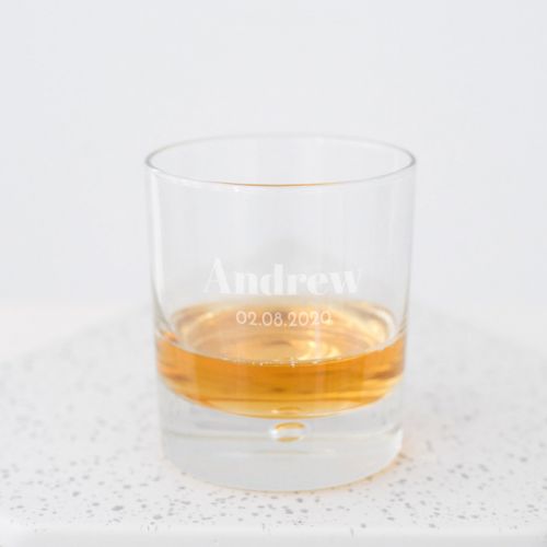 Whiskeyglas modern gepersonaliseerd