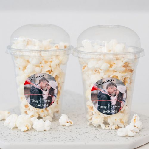 Popcornbeker met foto