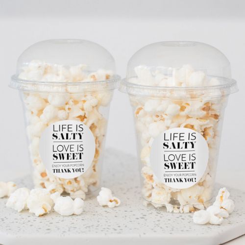 Popcorn beker modern typografie
