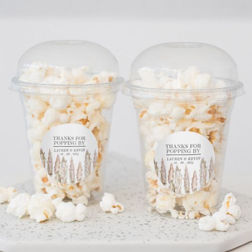 Popcorn beker pampas gras trouwbedankje