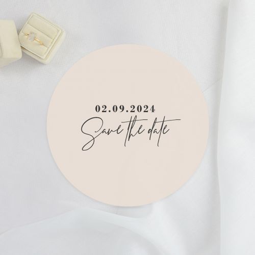 Lovely chique save the date kaart rond enkel