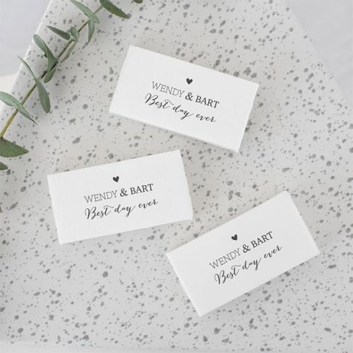 gepersonaliseerd zeep bedankje bruiloft lovely lettertypes