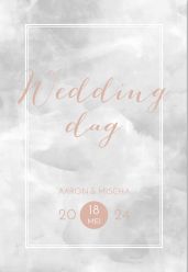 New beginnings programma kaart staand wedding day