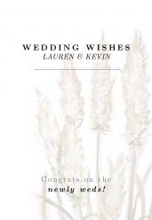 Pampas gras wedding wishes kaart staand enkel