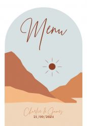 Mountain Love menukaart staand enkel