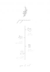 Programmakaart floral bride 17x11