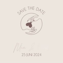 Folie save the date kaart forever together vierkant