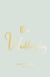 Folie programma kaart pastel wedding mint staand enkel