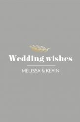 Folie wedding wishes kaart gold leaf staand enkel 