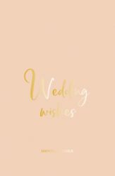 Folie wedding wishes kaart pastel wedding peach staand