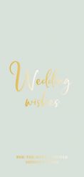 Folie wedding wishes kaart pastel wedding panorama staand