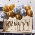 Champagnedisplay goud met ballonnen Navy Luxe Ginger Ray