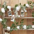 Decoratieve witte rozen slinger Rustic Country Ginger Ray