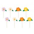 Taarttoppers Flowers (8st)