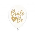 Transparante ballonnen Bride To Be goud (6st)