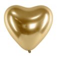 Ballon glossy hart goud (30cm)