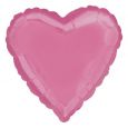 Folieballon hart roze (43cm)