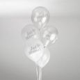 Vintage Romance ballonnen (8st) Wit-Zilver