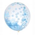 Mega confetti ballon blauw 60cm House of Gia