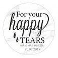 Etiket rond 35mm for your happy tears marmer