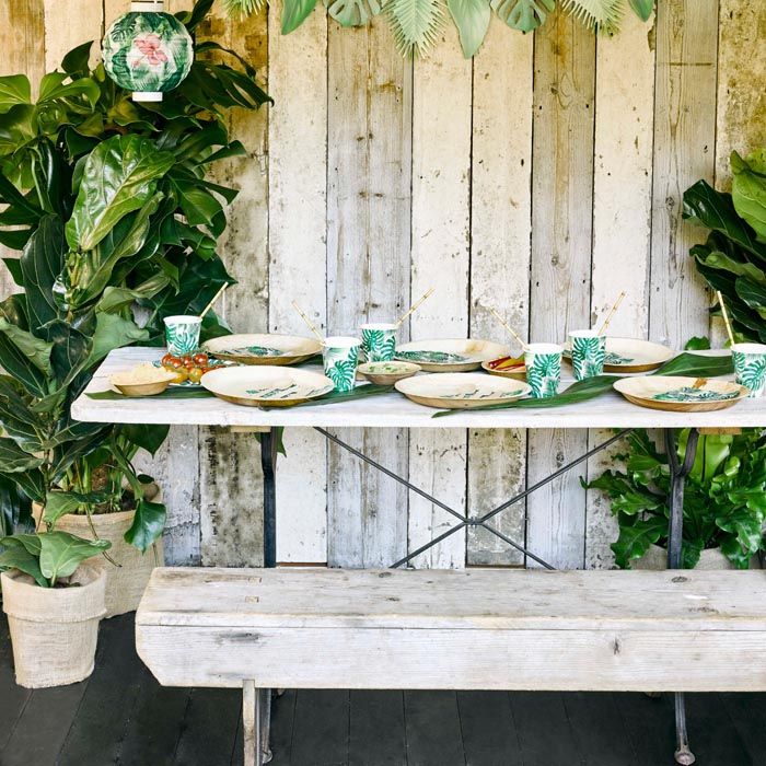 Bekertjes palmbladeren Tropical Fiesta (8st) Talking Tables