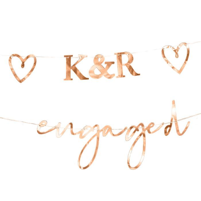 Slinger Engaged personaliseerbaar roségoud Ginger Ray