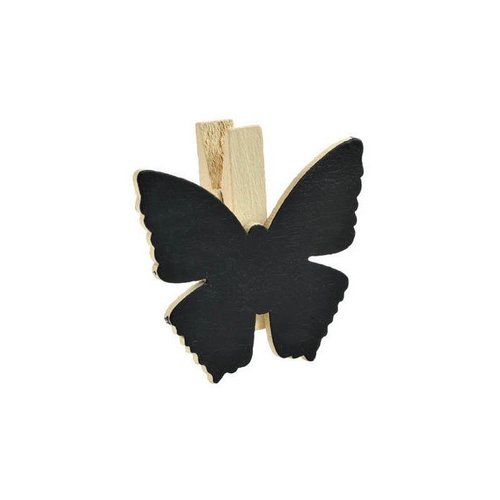Krijtbordjes op knijper vlinder (6st)