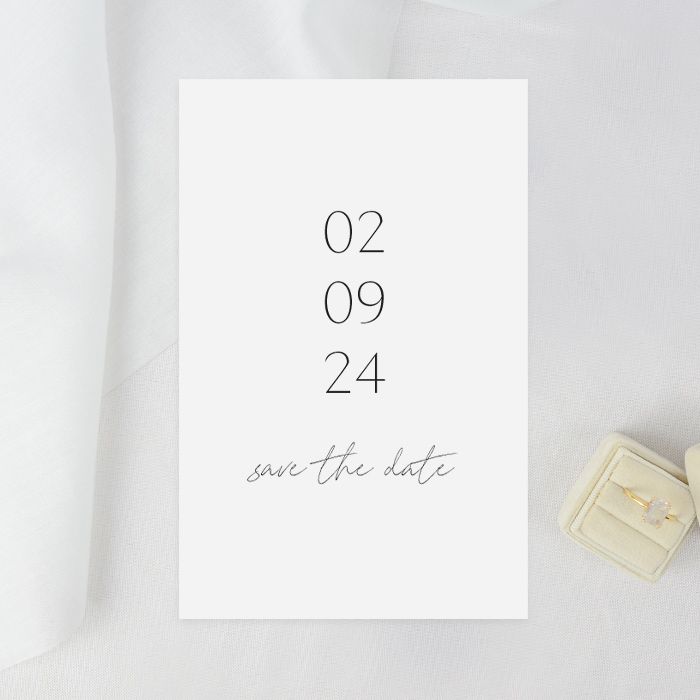 Save the date kaart simplicity love