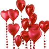 Folieballon hart rood met hartjes lint Be Mine Ginger Ray